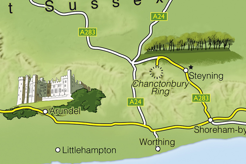 Maps for guidebooks, detail